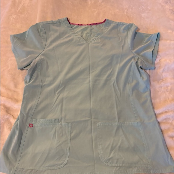 Cherokee Workwear Scrub Top - Light Blue - Picture 1 of 2